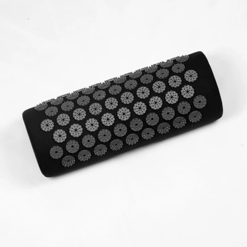 68*42*2cm  Black Acupressure Massage Mat & Pillow Set Free Storage Bag