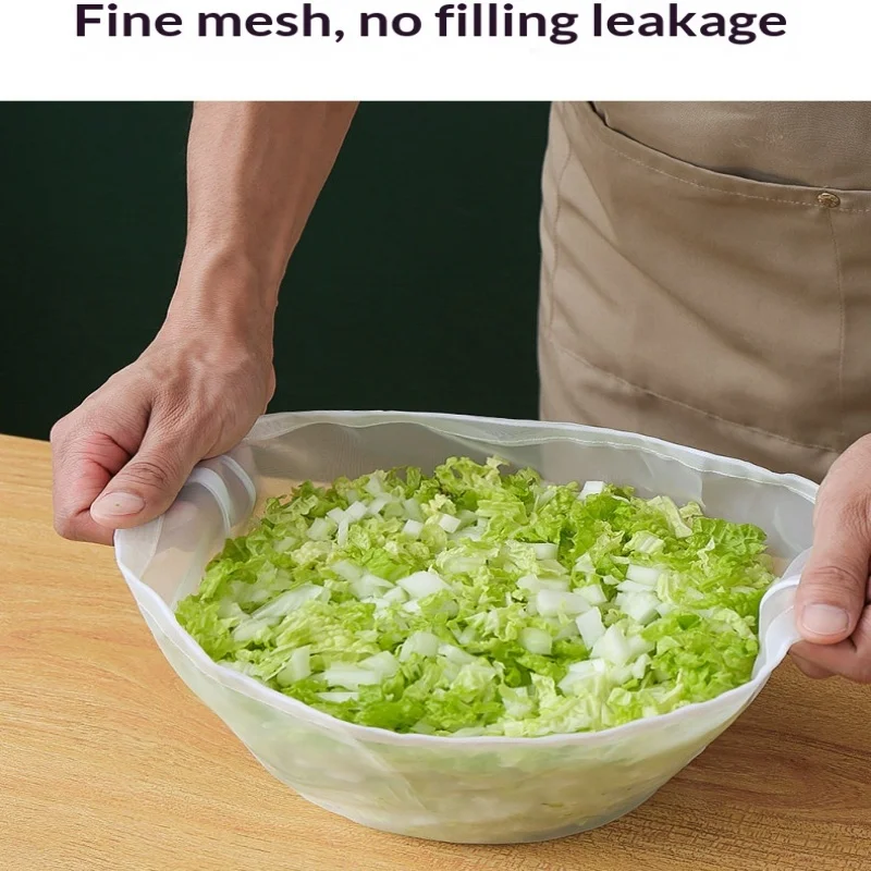 Reusable Fine Mesh Filter Bag Large Opening Vegetable Water Squeezer Bag Strainer Bag Kitchen Food Straining Filter Accessories