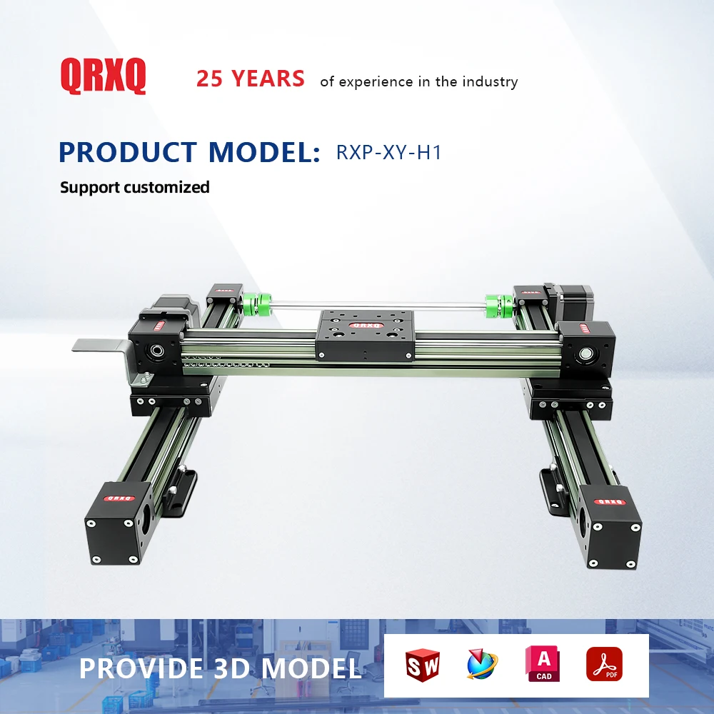 QRXQ RXPXY-H1-45 XYZ Stage Multi-axis Custom Design Belt Driven Positioning Table Linear Gantry System Cartesian Robot