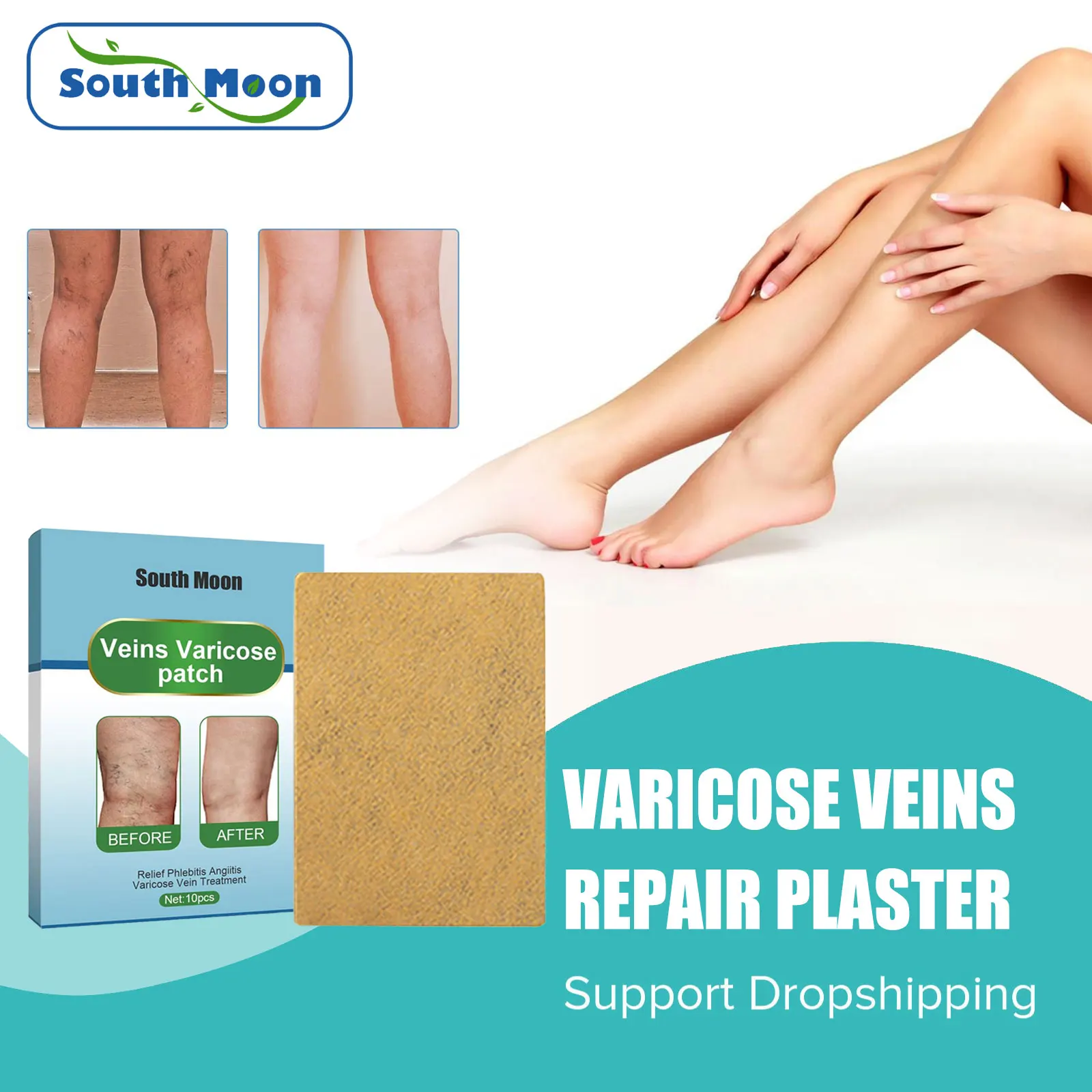 

South Moon Spider Vein Relief Stickers Angiitis Removal Relieve Vasculitis Phlebitis Pain Smooth Vessel Varicose Veins Plaster