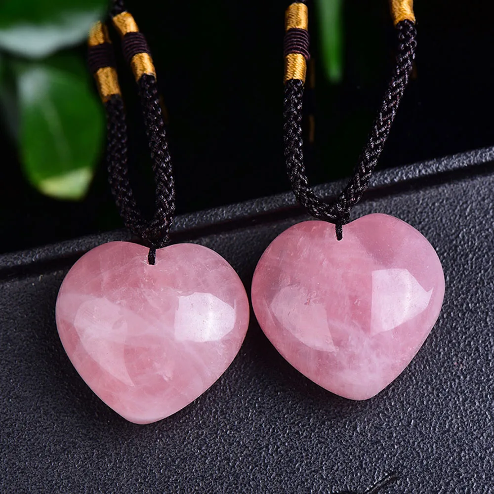 Genuine Rose Quartz Necklace   Pendant