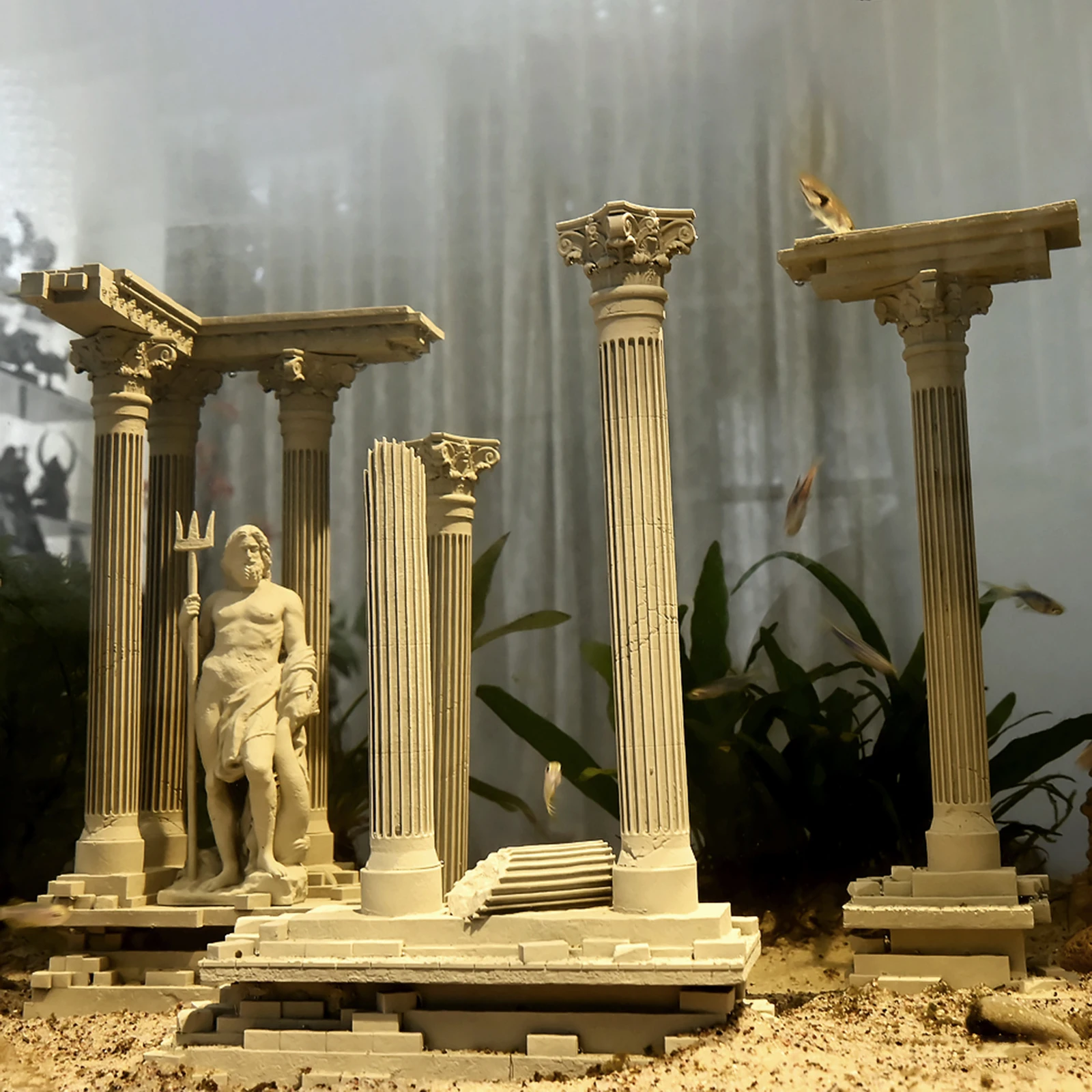 Roman Column Decoration Resin - Aquarium Fish Enrichment 评论和价格