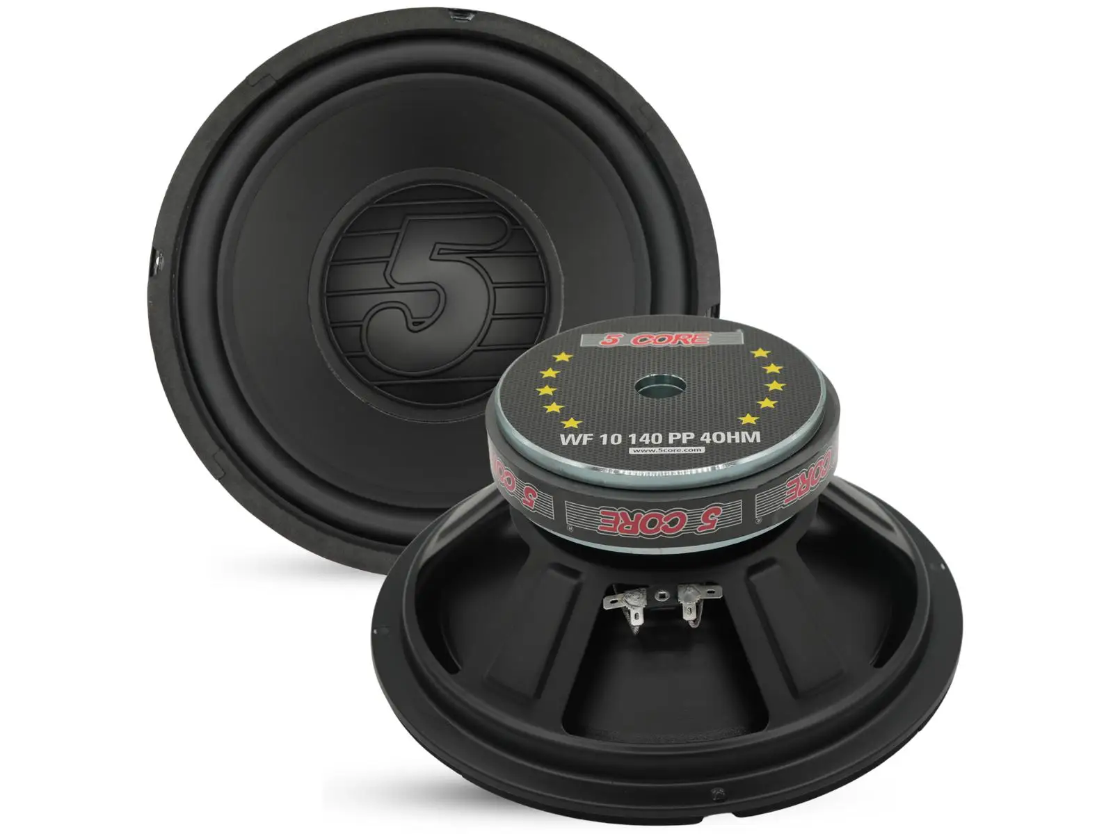 

5 Core 10 Inch Woofer 300W Car Subwoofer 4Ohm Replacement Deep Sub w Poly Cone-WF 10 140 PP 4OHM