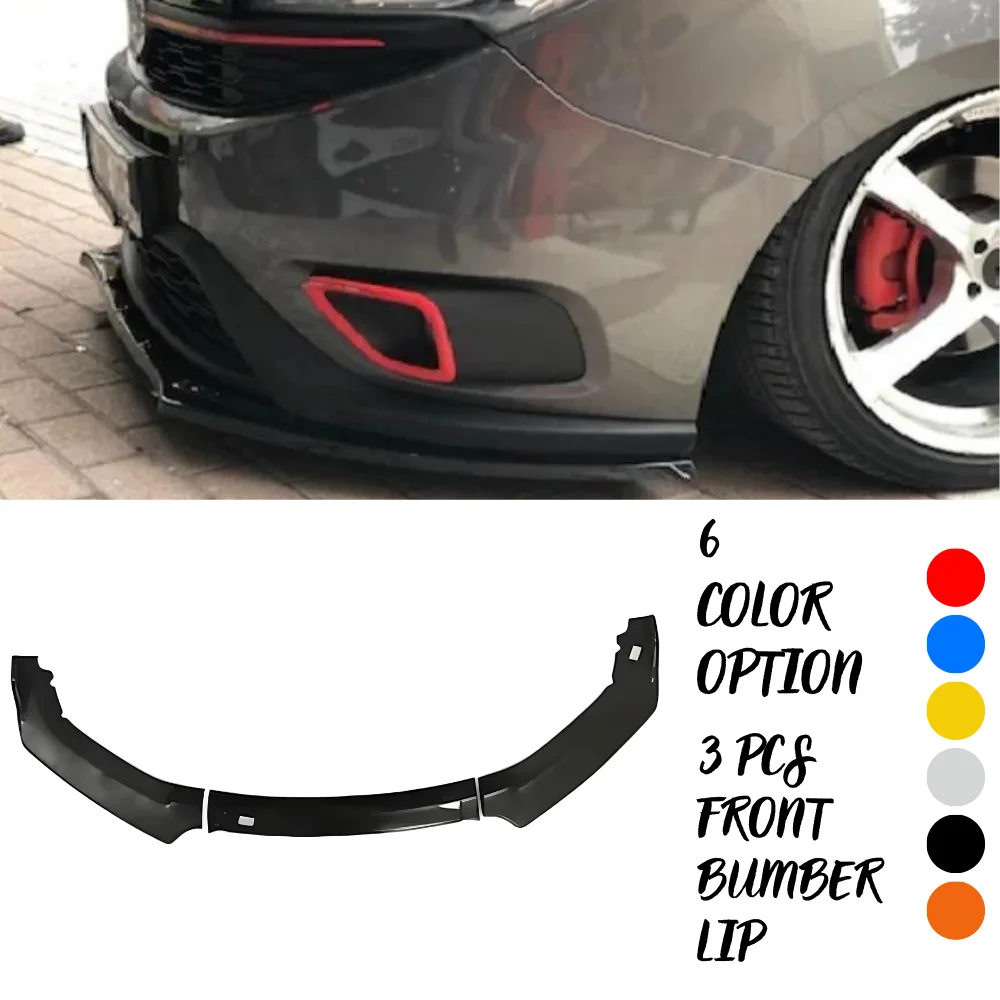 3 Pcs Front Bumper Lip For Fiat Doblo Body 2015 2022 Kit Car Accessories Spoiler Splitter Diffuser Flap Bumper Exterior Parts