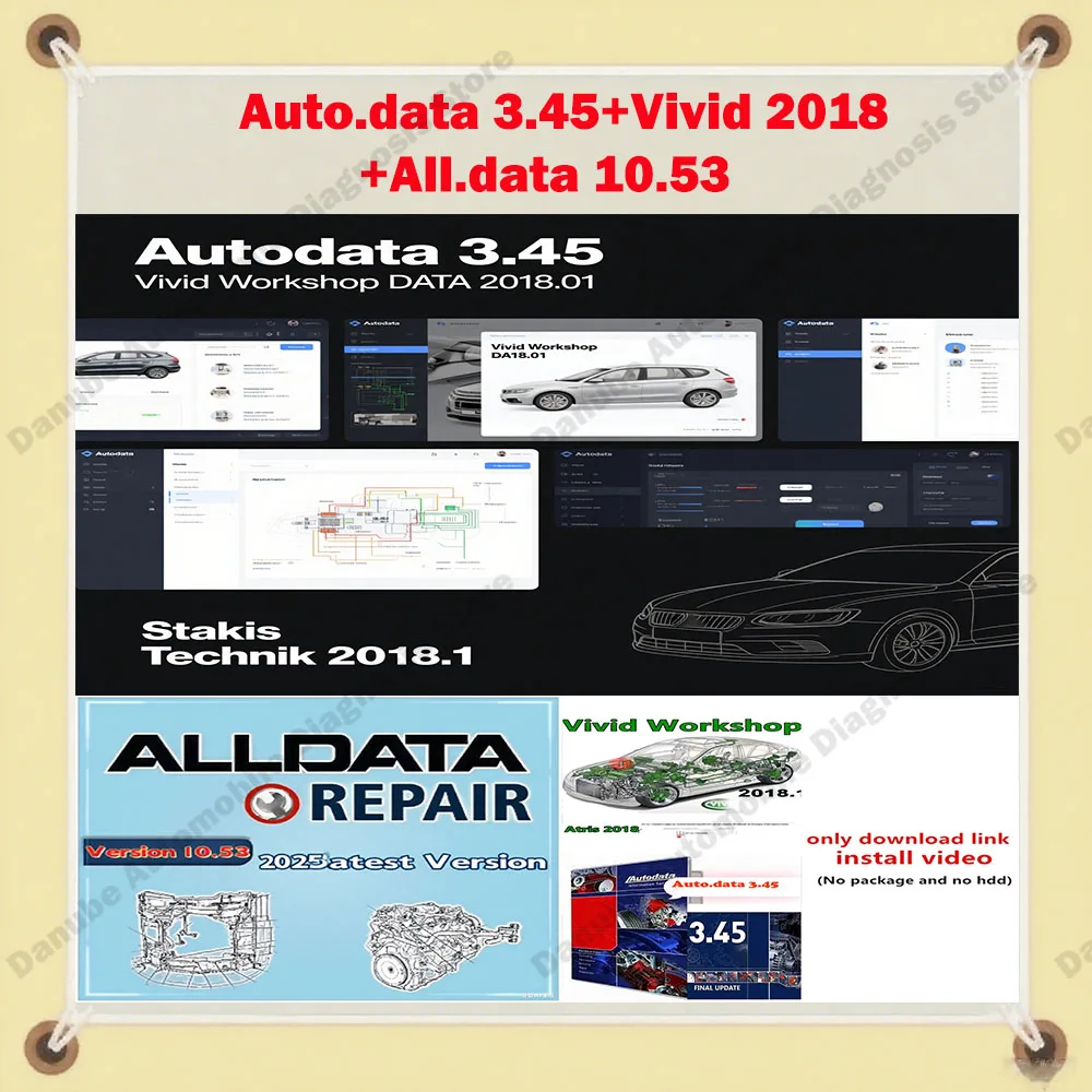 

Latest Version Autodata 3.45 + Vivid 2018 Atris-Stakis Technik Europe Automotive Software + Alldata 10.53 Car Workshop Tools