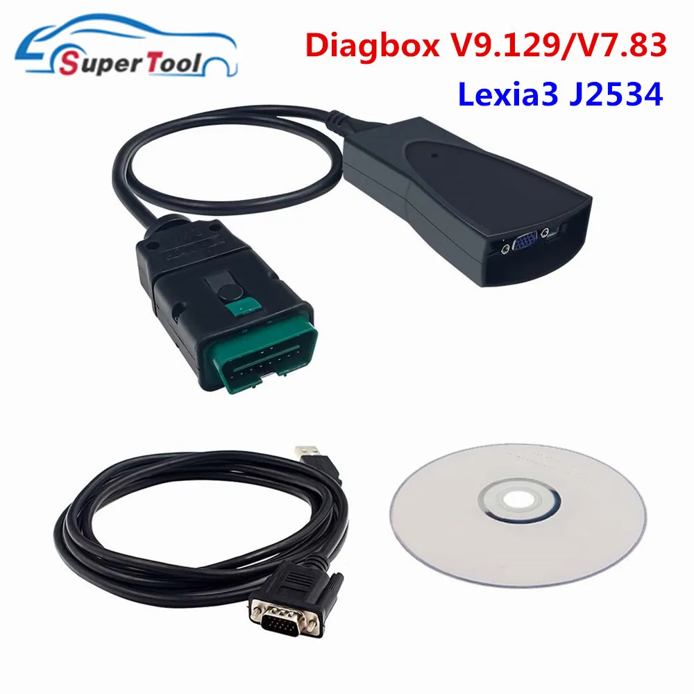 Диагностический прибор Lexia3 Diagbox V9.129 V9.85 OBD2, сканер кодов OBDII для Citroen/Peugeot, 2024