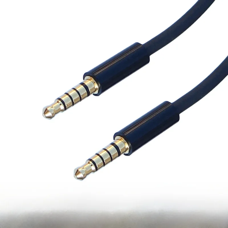 Câble audio jack pour casque stéréo mâle à mâle, 5 pôles, 3,5 mm, 1M