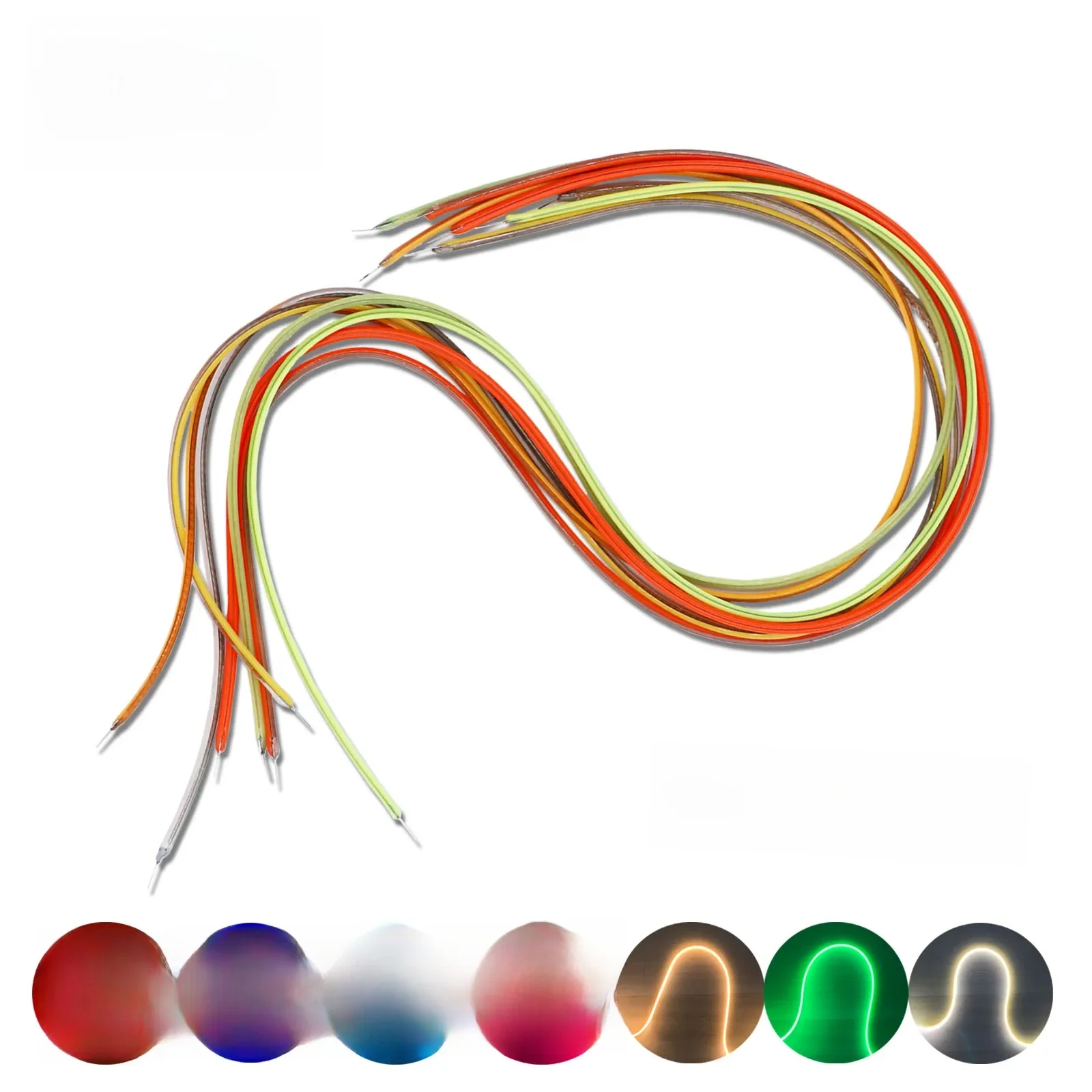 10szt 3V COB LED Filament Elastyczny 300mm 260mm 185mm 145mm 130mm 95mm 80mm 60mm 38mm Żarówka Edisona Części do lamp Dekoracja diod LED — zdjęcie 2