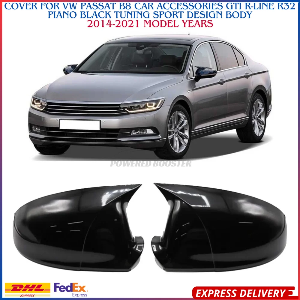 COVER FOR VW PASSAT B8 CAR ACCESSORIES GTI R-LINE R32 PIANO BLACK TUNING SPORT DESIGN BODY 2014-2021 MODEL YEARS