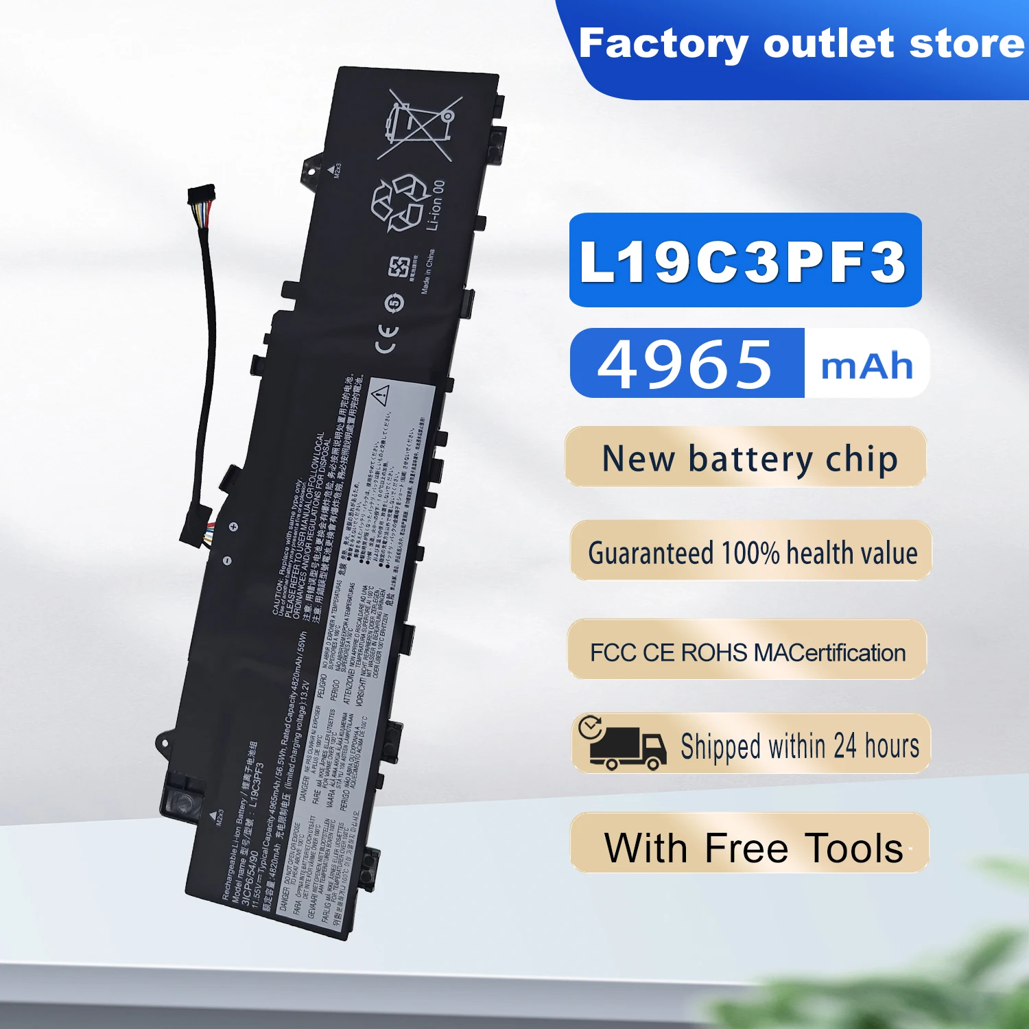 DXT New L19C3PF3 L19L3PF7 Laptop Battery For Lenovo Ideapad 5-14ALC05 14ARE05 14ARE05 14ITL05 Series L19M3PF4 5B10W86939