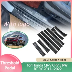 Car Door Sill Scuff Plate for Honda CR-VÂ CRV 5 RW RT RY 2017~2022 Guards Welcome Pedal Threshold Cover Sticker Decals Accessorie