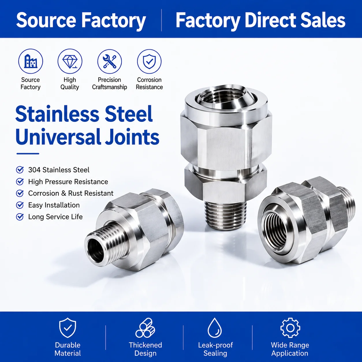 304 Stainless Steel Adjustable Ball Joint Spray Nozzle 155° Angle Adjustment Universal Nozzle for Industrial Cooling Cleaning