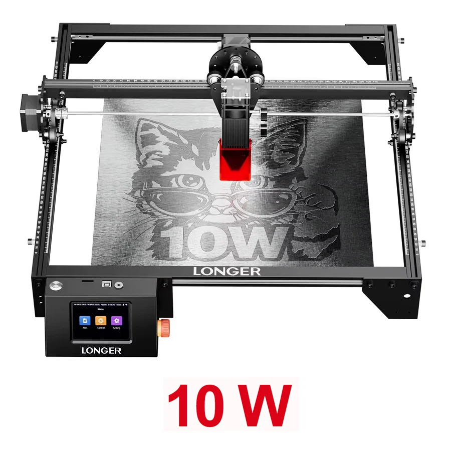LONGER Lasergraveer- en snijmachine 5W 10W 20W 400x400mm WiFi Touchscreen Desktop Lasermachine voor hout, acryl, leer, metaal, DIY-knutselwerk, gepersonaliseerde cadeaus LightBurn LaserGRBL