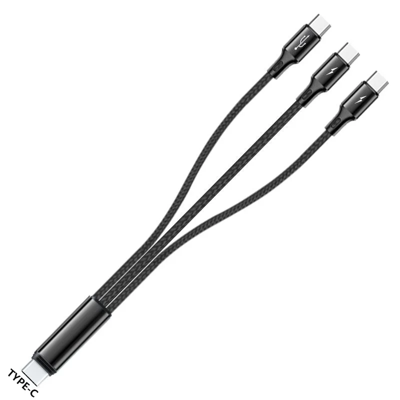 3 In 1 Micro USB Type C Charger Cable Multi Usb Port Multiple Usb Charging Cord Usbc Mobile Phone Wire For xiaomi huawei Samsun