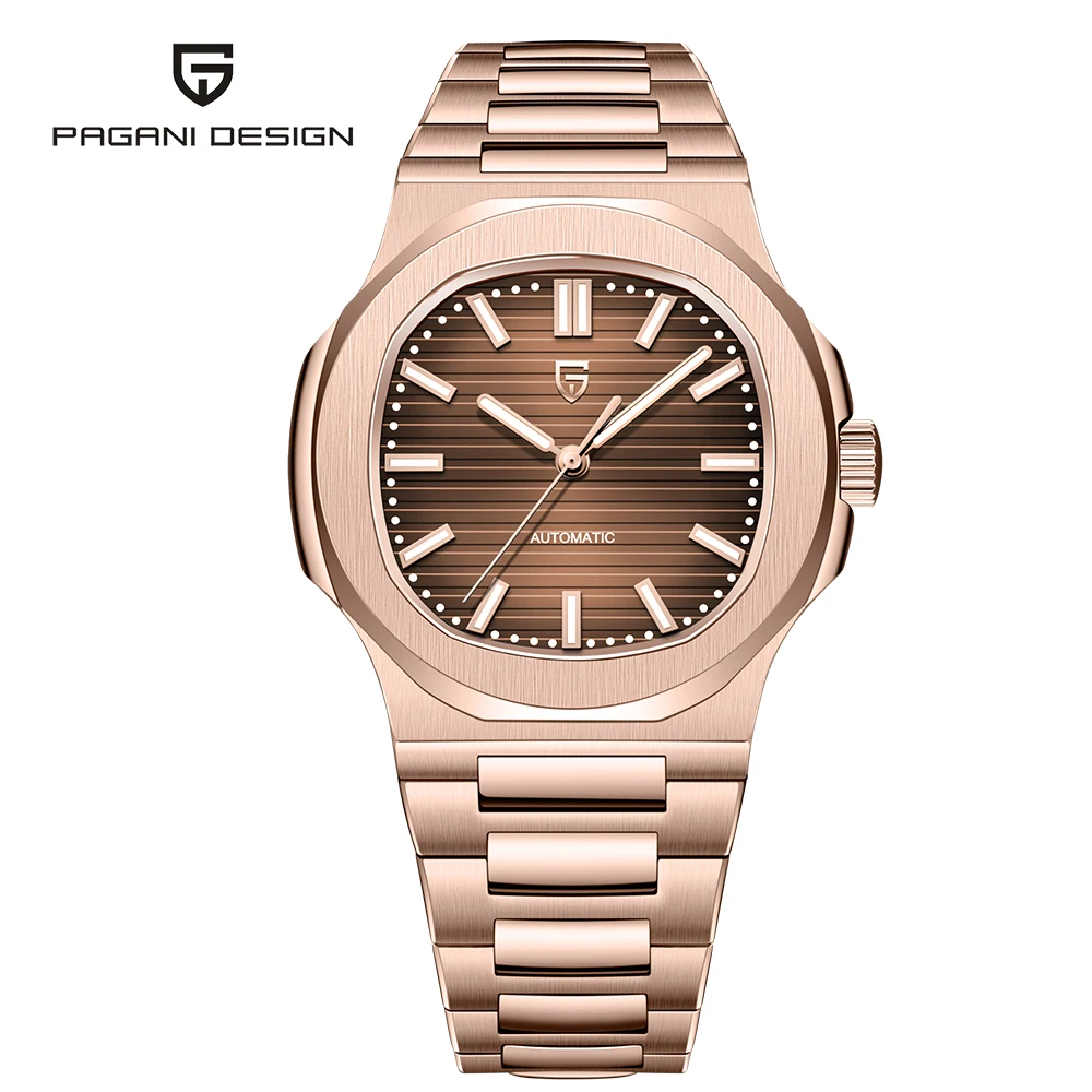 2026 Nieuwe PAGANI DESIGN Gouden Luxe Herenhorloge ST6 Automatisch Herenhorloge Mechanisch Horloge Luminescerend AR Saffier EU Verzending - afbeelding 1