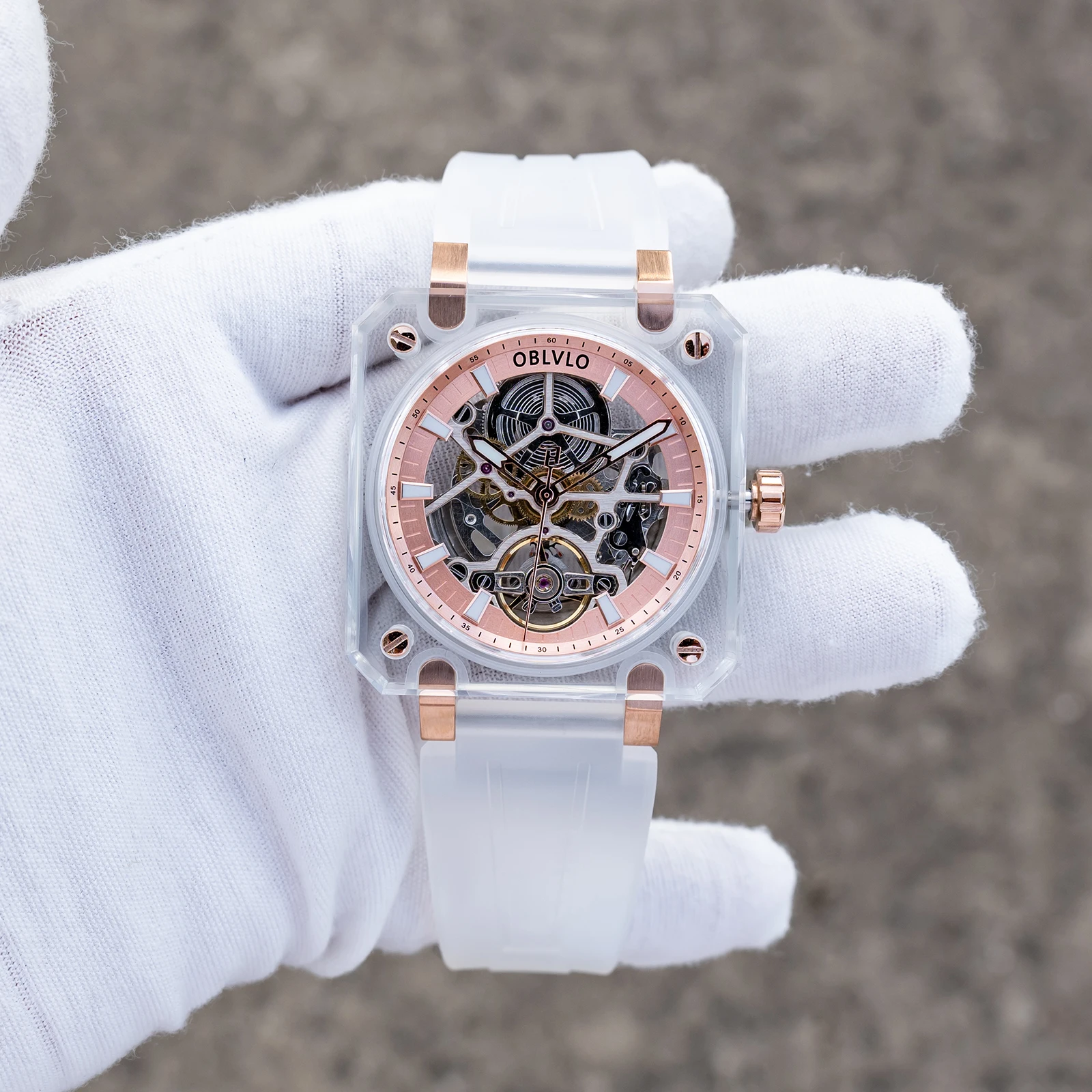 OBLVLO Men's High-End Skeleton - Luxury Watch Protection Film ulasan dan harga