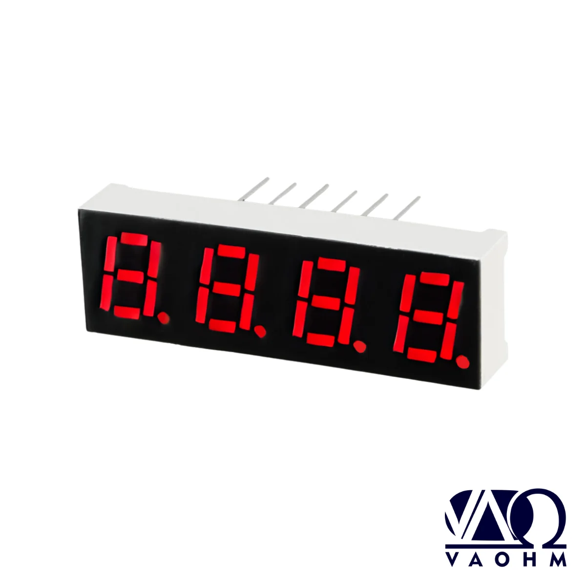 Imagem -02 - Sete Segmentos Led Display Tube Ânodo Comum Quatro Dígitos Vermelho Azul Verde Branco 2841bh 2841bb 2841bg 2841bw 028 Polegada 10 Pcs