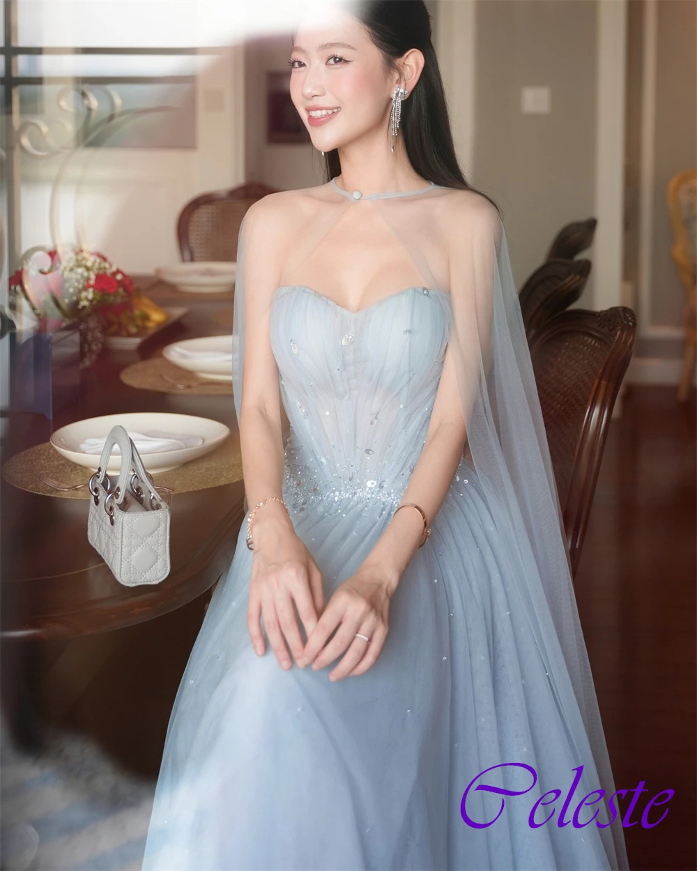 Vestido de noche moderno personalizado de Organza con forma de corazón, vestidos de fiesta sin mangas elegantes, vestidos para ocasiones especiales con lentejuelas de lujo