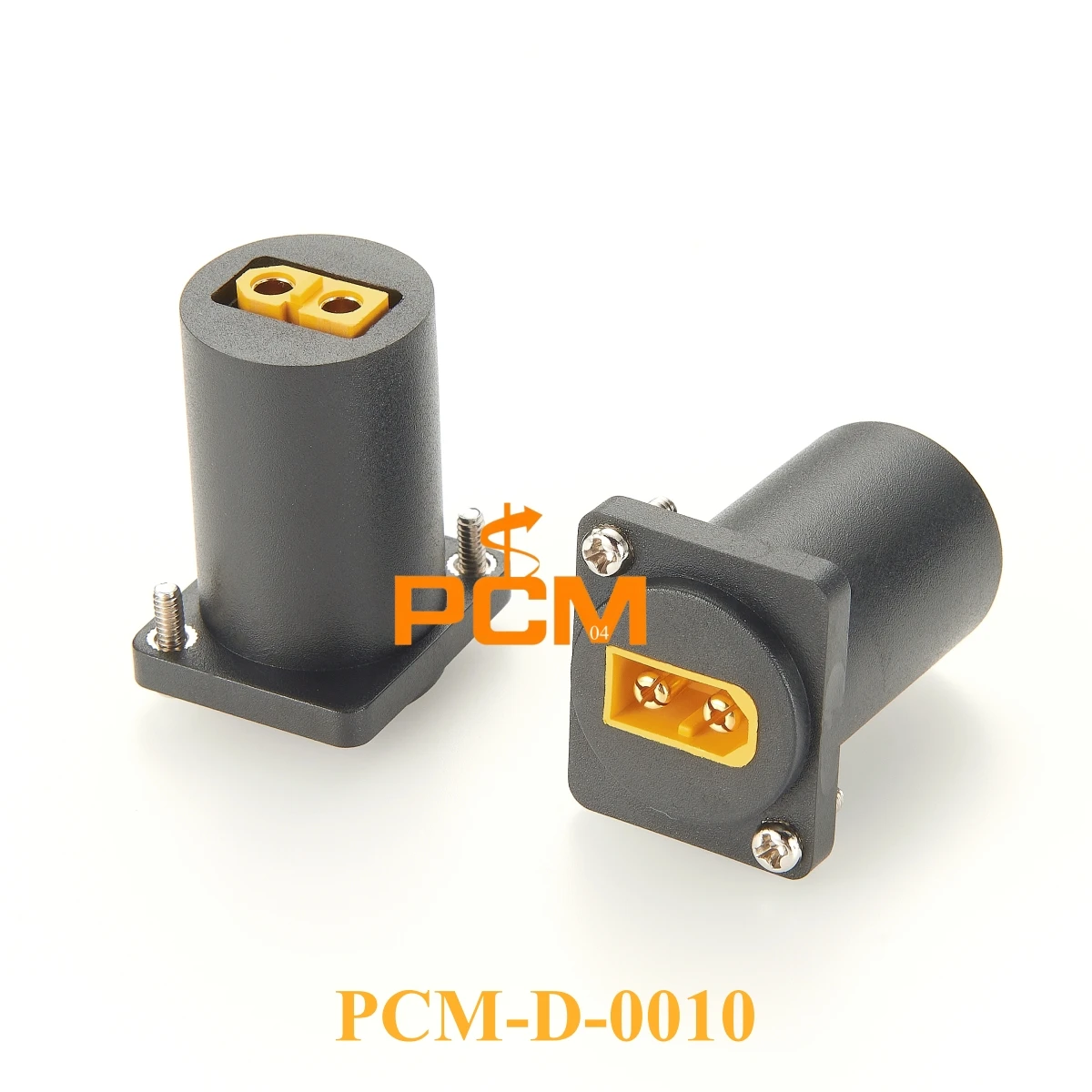 XT60 male to female connector for RC vehicles and batteries,D-type panel mount,front locking,