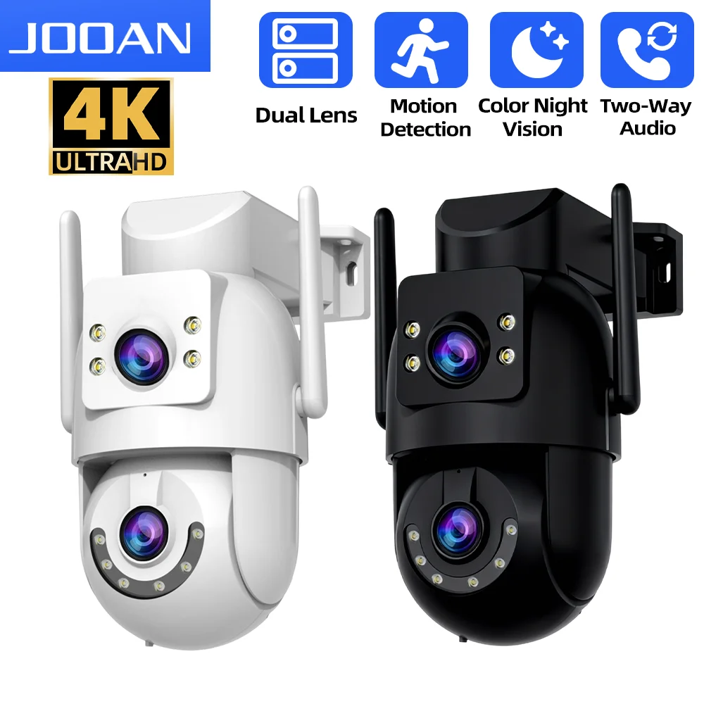 

JOOAN 8MP Wifi Security Camera Outdoor Dual Lens Dual Screen Auto Tracking Night Vision PTZ Camera