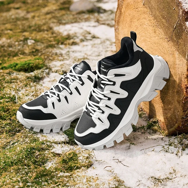 Męskie buty Xtep Chuanxing lite z bawełny, jesienne wygodne buty codzienne, modne retro miękkie sneakersy 876319370006 — zdjęcie 2