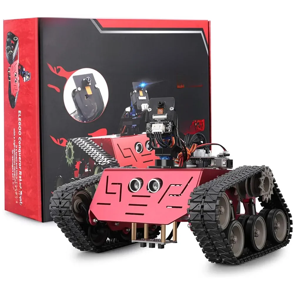 ELEGOO Veroveraar Robot Tank met UNO R3, IR-afstandsbediening etc. Intelligente en educatieve speelgoedautobotickit, compatibel met Arduino - afbeelding 2