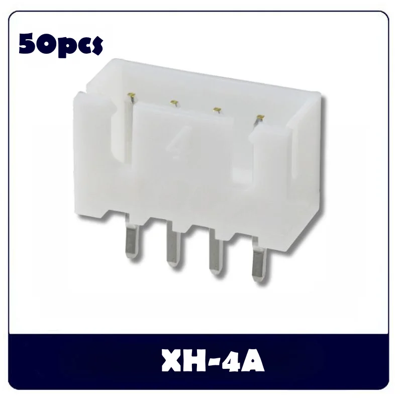 50 buah XH2.54mm 2P/3P/4P konektor Header Pin-colokan pria konektor kawat soket Wanita Terminal PCB XH-4A,XH-4AW, XH-4Y, XH-T
