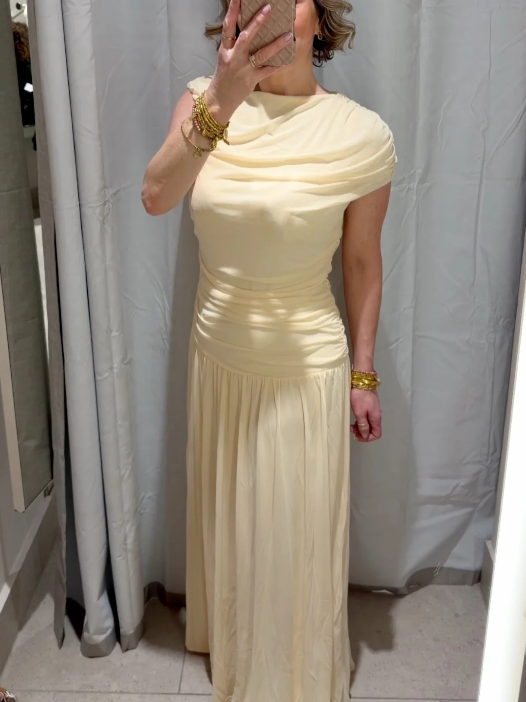 

French Vintage Solid Yellow Long Dress Luxury Slanted Shoulder Bodycon Slit Vestido Summer Vacation Beach Casual Outfits