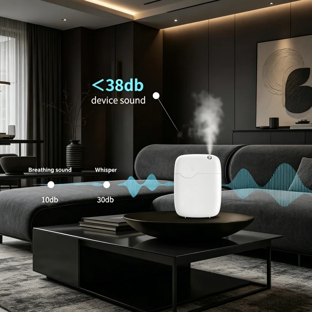 JQNING 1000m³ Home Scent Diffuser Room Fragrance Diffuser Wall Mounted Hotel Air Freshener Smart Bluetooth Perfume Oils Diffuser
