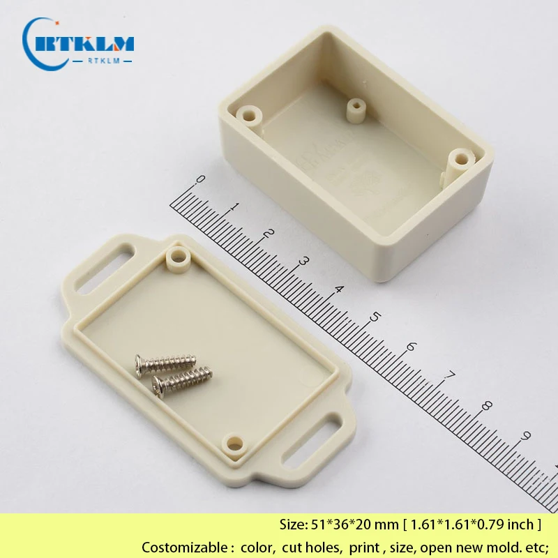 Obudowa skrzynka przyłączowa małe skrzynka elektroniczna DIY obudowa z abs do obudowy wzmacniacza z tworzywa sztucznego 51*36*20mm — zdjęcie 4