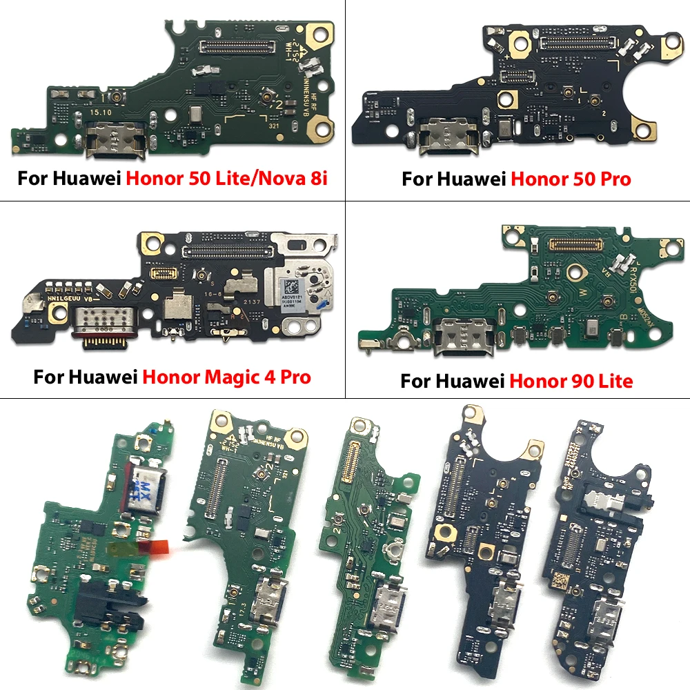 

USB-порт для зарядки, плата зарядного устройства, гибкий кабель для Huawei Honor 30 Lite/50 Lite/50 Pro/50 SE/70 Lite/90 Lite/90 Smart/200 Lite