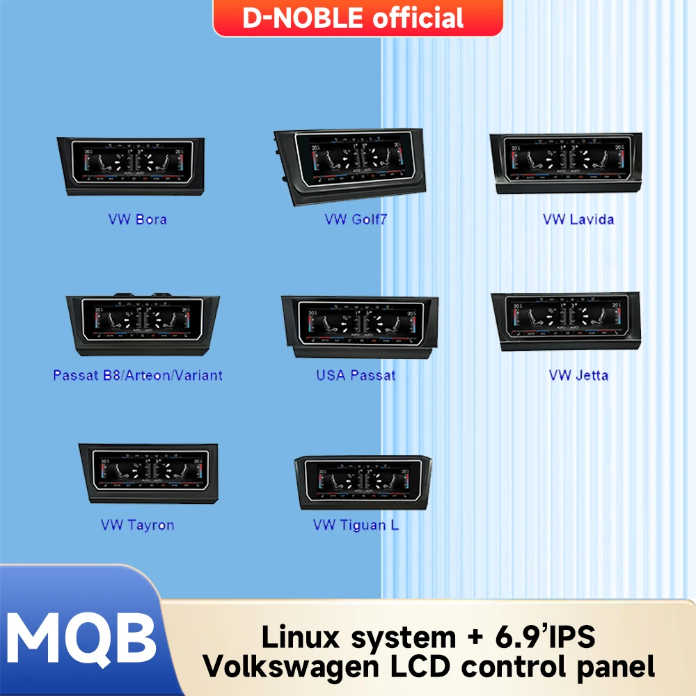 

Автомобильная панель кондиционера 6,9 дюйма, ЖК-цифровой сенсорный экран, система климат-контроля, панель переменного тока для VW Passat B8 CC Golf 7 Tiguan Magotan