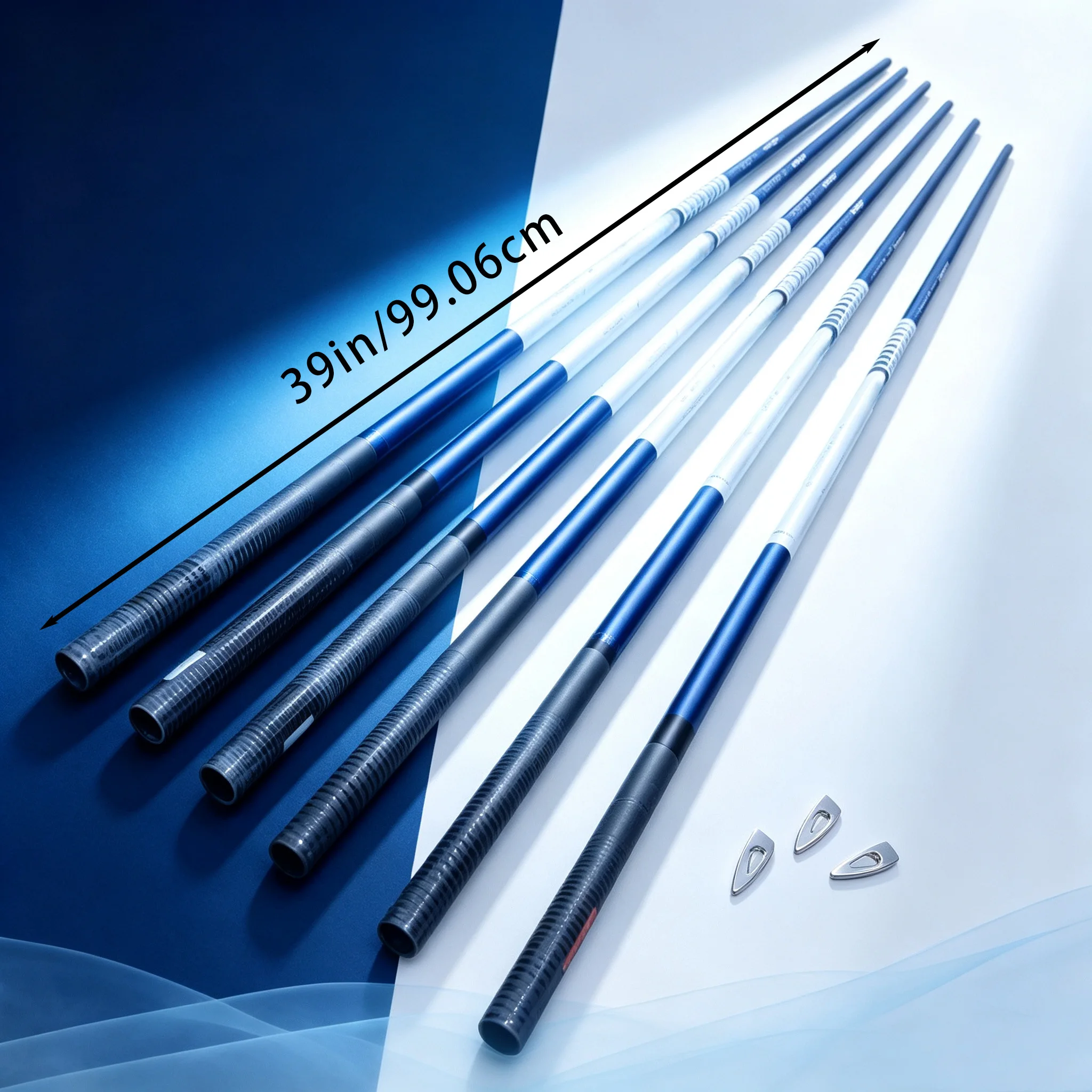 Replacement Iron Shaft Set, High-End 39inch Ad Blue Model, 55R/55Sr/55S/65R/65Sr/65S Full Hardness, Stable Output, Long-Distance Precision Practical Shafts