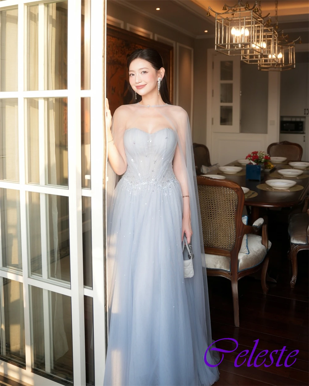 Vestido de noche moderno personalizado de Organza con forma de corazón, vestidos de fiesta sin mangas elegantes, vestidos para ocasiones especiales con lentejuelas de lujo