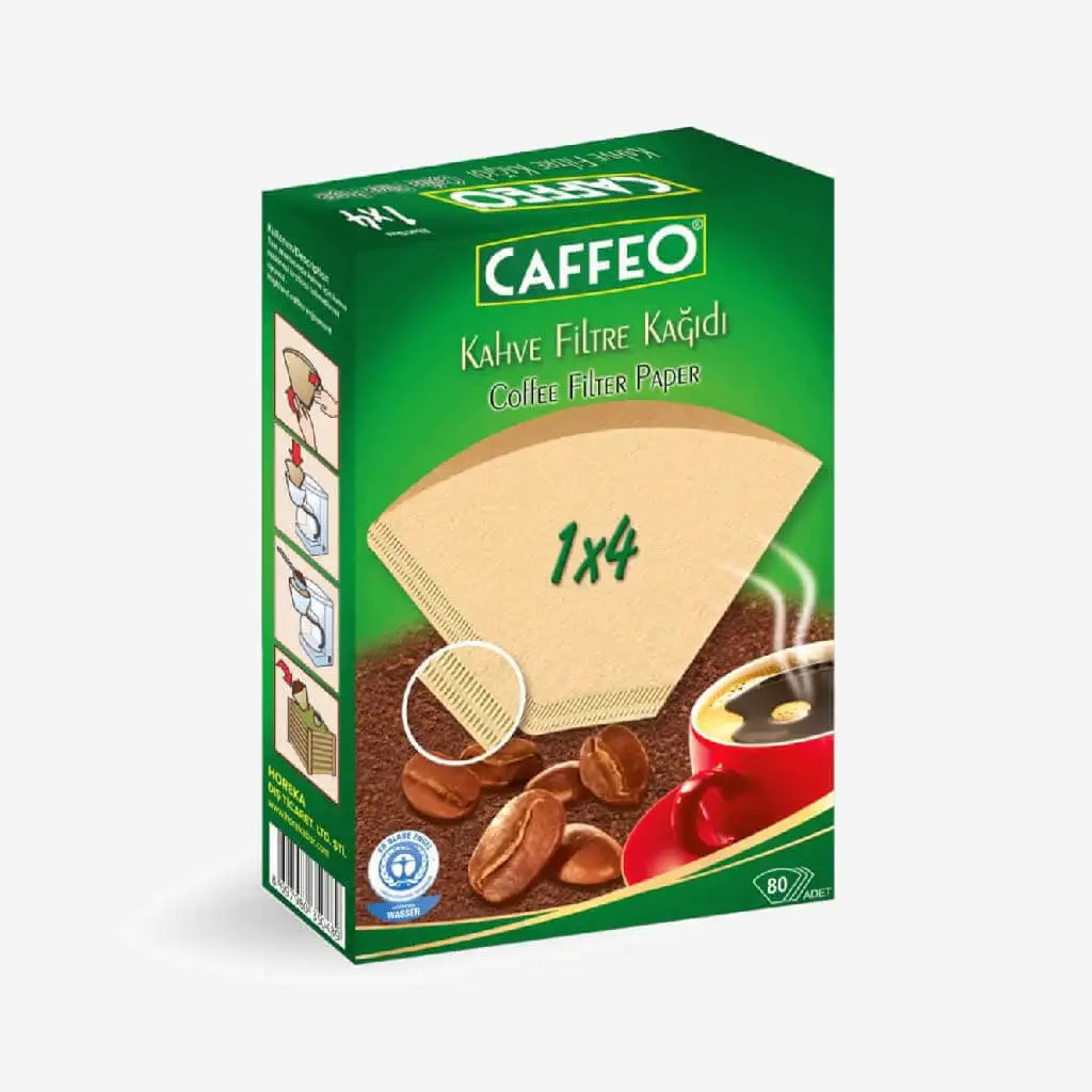 Number 4 Natural Paper Pulp Caffeo Filter Coffee Paper 1x4 80 pcs 3 Pack 240 Pieces 99% filter paper Fast shipping from Turkey