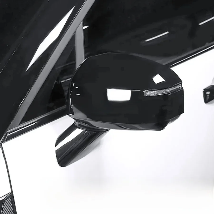 Glossy Black Car Exterior Side Rearview Mirror Cover Cap Trim For 2024 2025 Hyundai Santa Fe Accessories