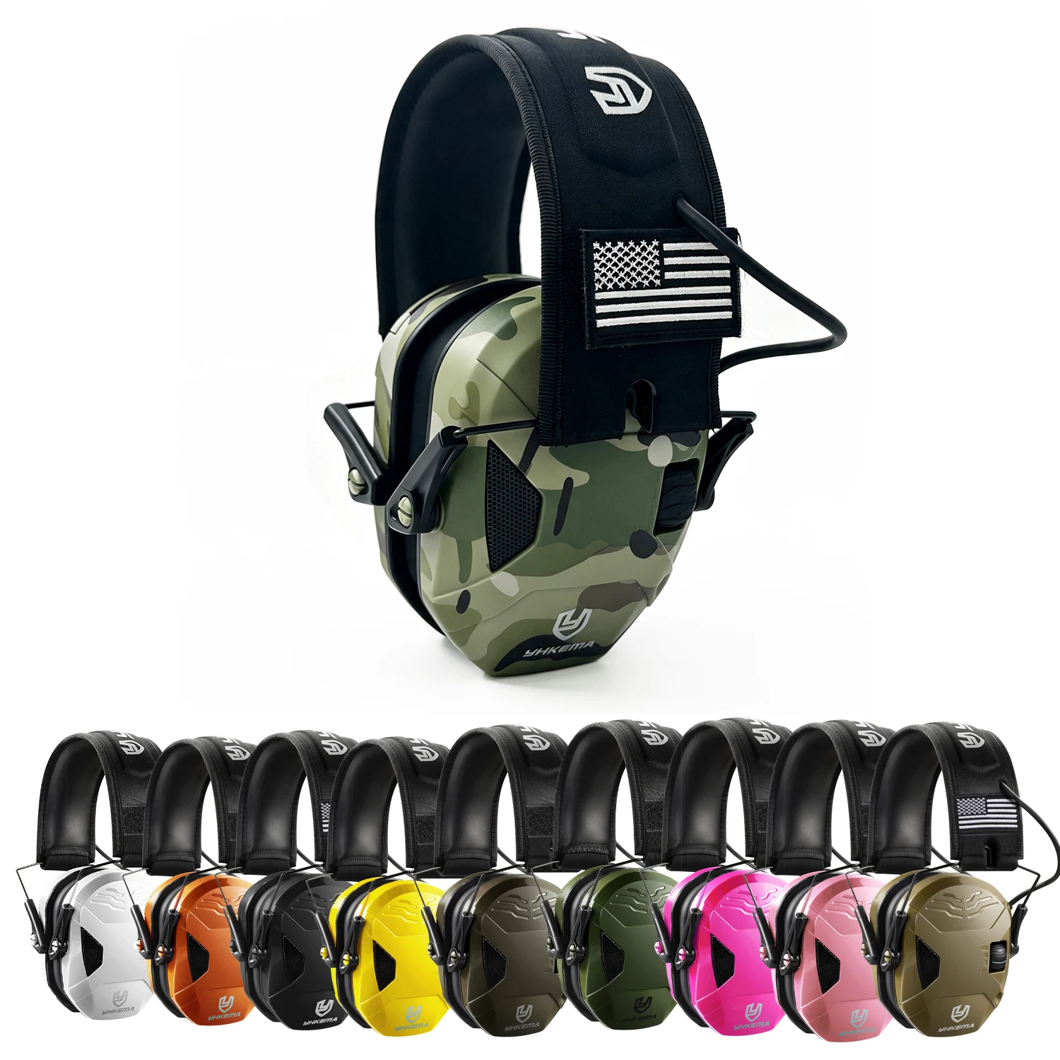 NEW YHKEMA Earmuffs Active Headphones for Shooting Electronic Hearing Protection Ear Protect Noise Reduction Hunting Headphone