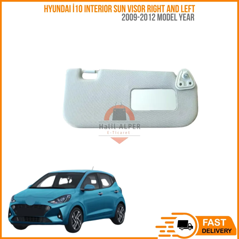 For Hyundai i10 2009-2010-2011-2012 Interior Sun Visor Right and Left 2 Pieces Auto Spares High Quality