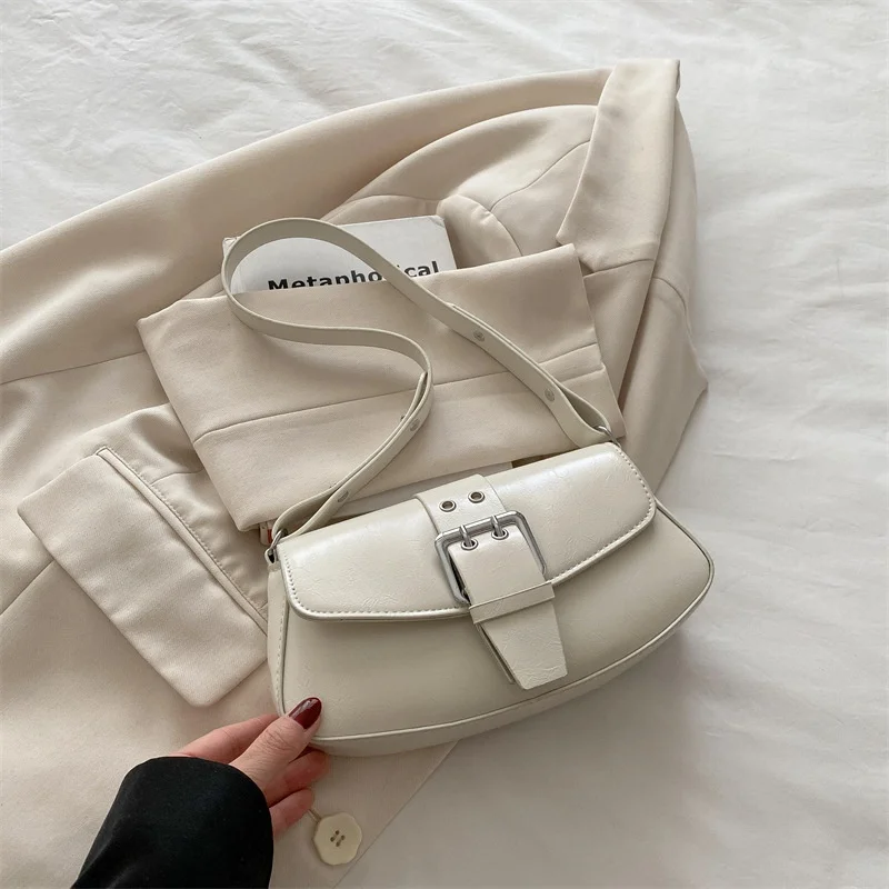 Einfarbig Leder Umhängetaschen Für Frauen Luxus Marke Unterarm Schulter Tasche Mode Trend frauen Designer Handtasche und Geldbörse