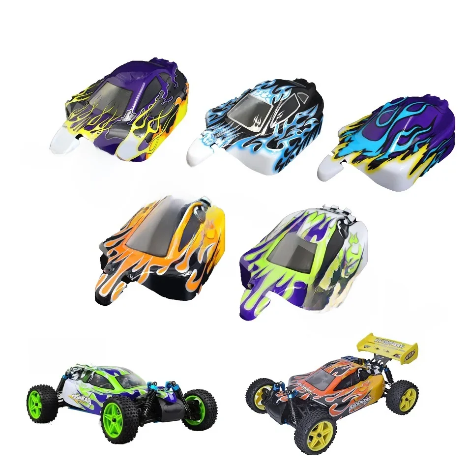 RC PVC Buggy Body Shell w/naklejka na 1/10 HSP 94106 94107 94166 PRO Off-samochód zabawka części do ulepszenia samochodów — zdjęcie 2