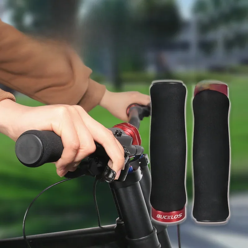 AliExpress BUCKLOS MTB Grips Soft Sponge Mountain Bike Handlebar Grip Anti-skid Bicycle Cuffs Comfortable