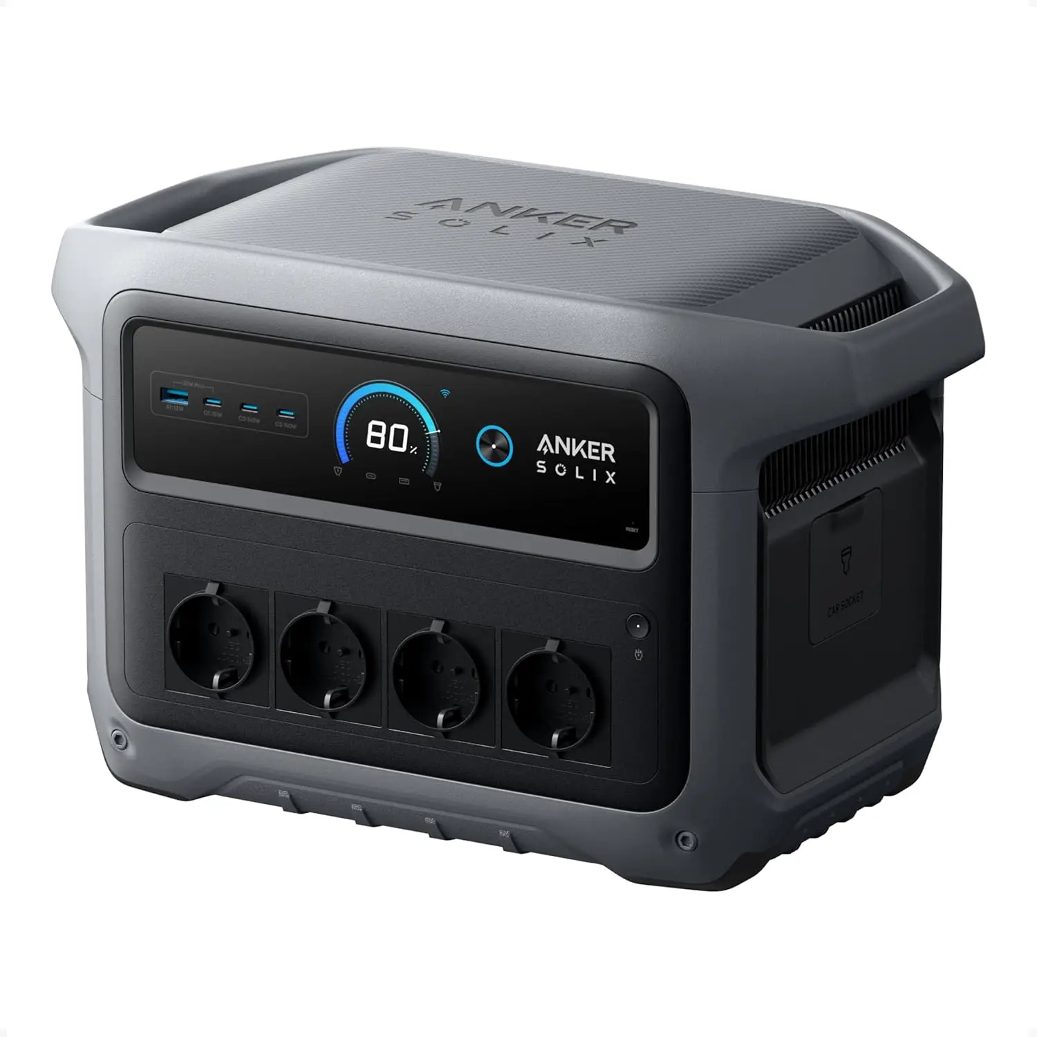 Anker SOLIX C1000 Gen 2 Portable Powerstation, 2000W Solar Generator | Full charge in 49 minutes, 1024Wh LiFePO4 battery for emergency power, power outages and camping