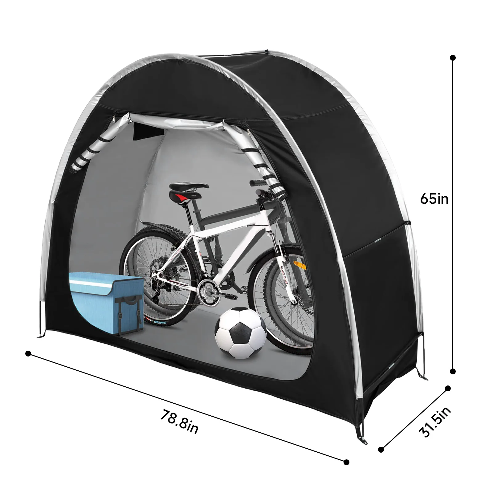 210D Aufbewahrungsraum Tragbares Faltbares Fahrradzelt Wind- und Regenfest Laufrad-Sonnenschutz Mountainbike-Abdeckung Regenschutz