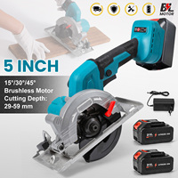 Brushless Circular Saw 5 Inch 125mm Multifunctional Cutting Tool Handheld Cordless Electric Chainsaw for Makita 18V Battery