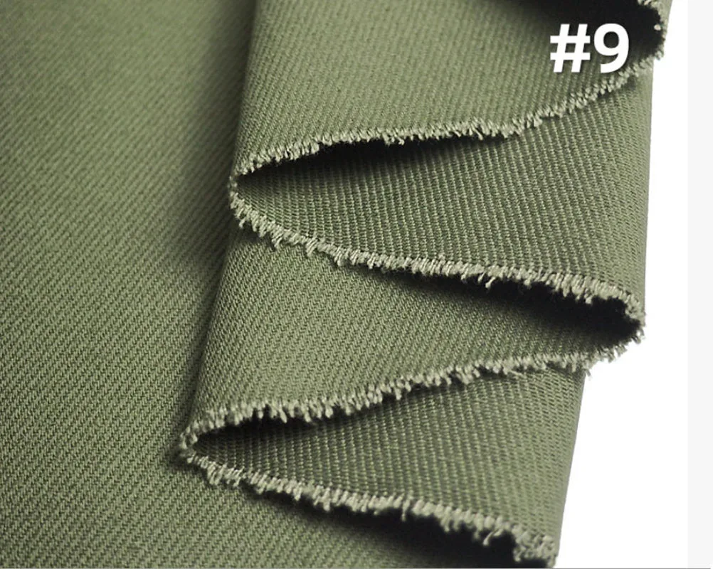 11.7 oz 100 Cotton Twill Fabric Armygreen Black Dyed Material For Pants Jackets Bags And Suitcases Textile Wholesale W2302283d 16 A997ba16987f24a368cceec252509c28fr