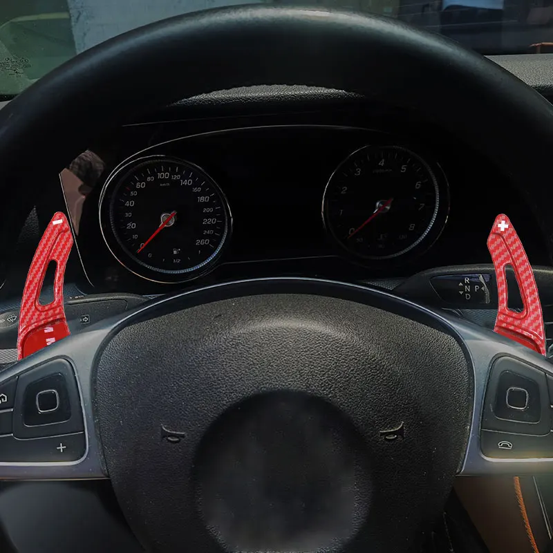 2 Pcs Steering Wheel Carbon Fiber Paddle Extension Shifters Shift Sticker Decoration For Audi S5 2017 2018 2019 2020 2021 2022