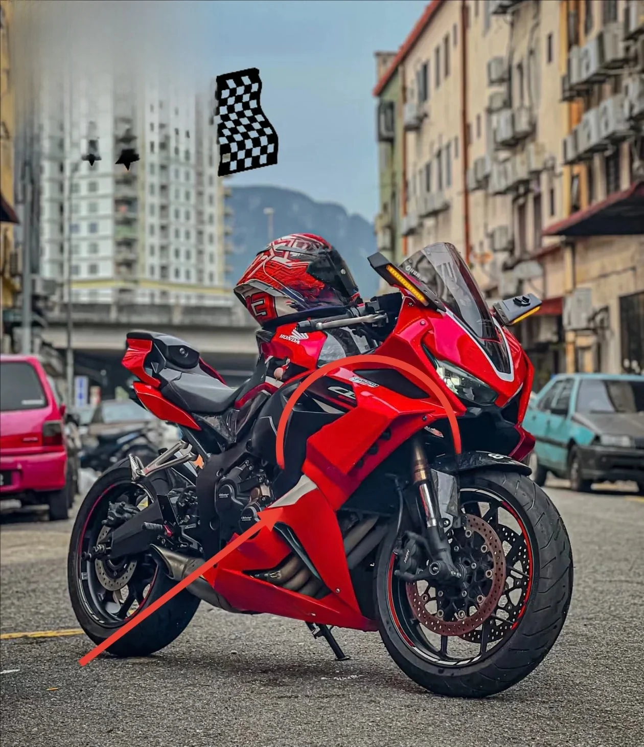 Voor Honda CBR650R Cbr650r 2018-2021 2022 2023 Accessoires Motorfiets Front Light Cowl Side Winglet Wind Fin Spoiler Trim cover - afbeelding 2