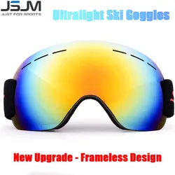 JSJM 2022 New Ultra-Light Anti-Fog Ski Goggles Snow Snowboard Glasses Snowmobile Winter Outdoor Eyewear Sports Ski Goggles UV400