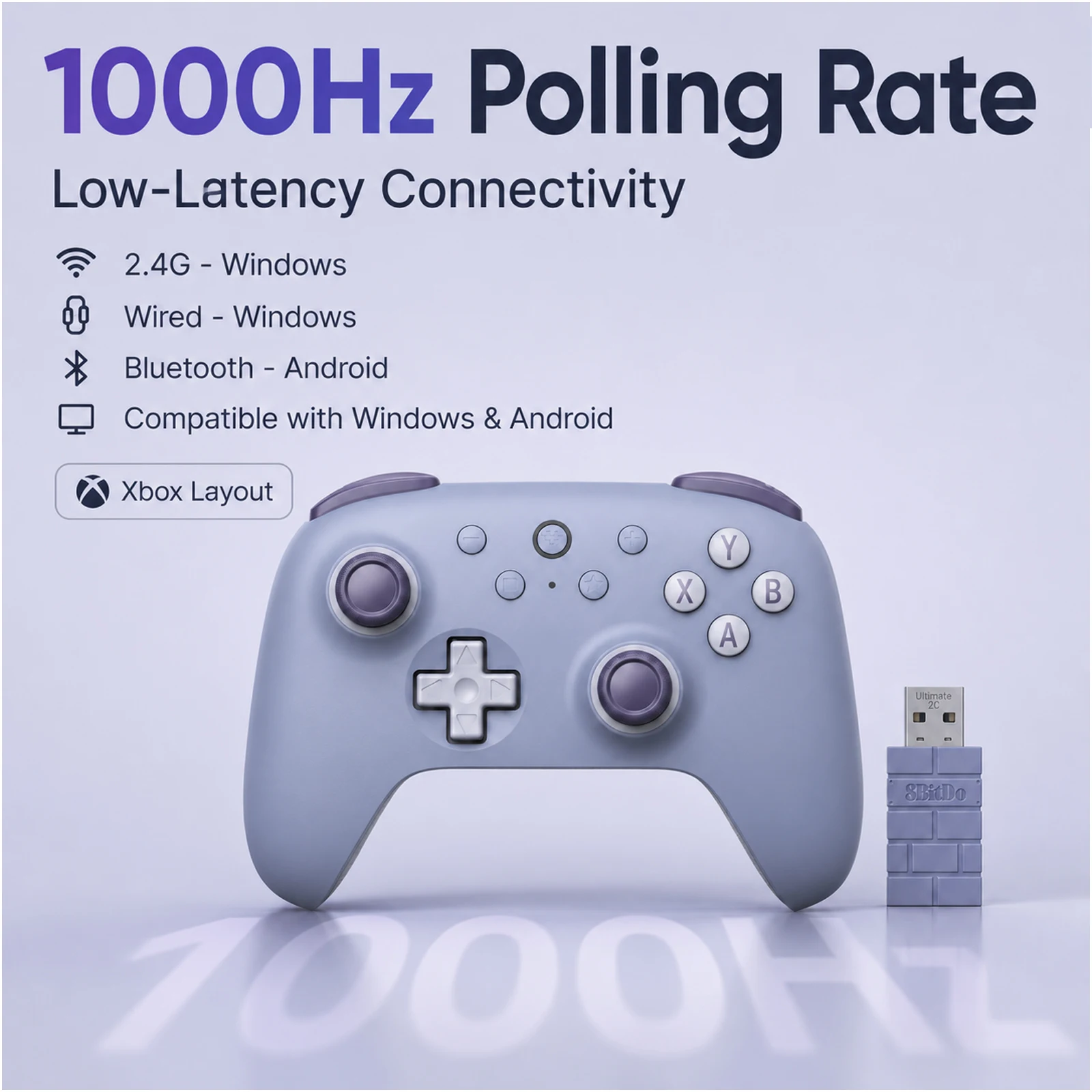 8BitDo New Ultimate 2C Wireless Gaming Controller for PC, Windows 10, 11, Steam Deck, Raspberry Pi, Android Gamepad Accessories