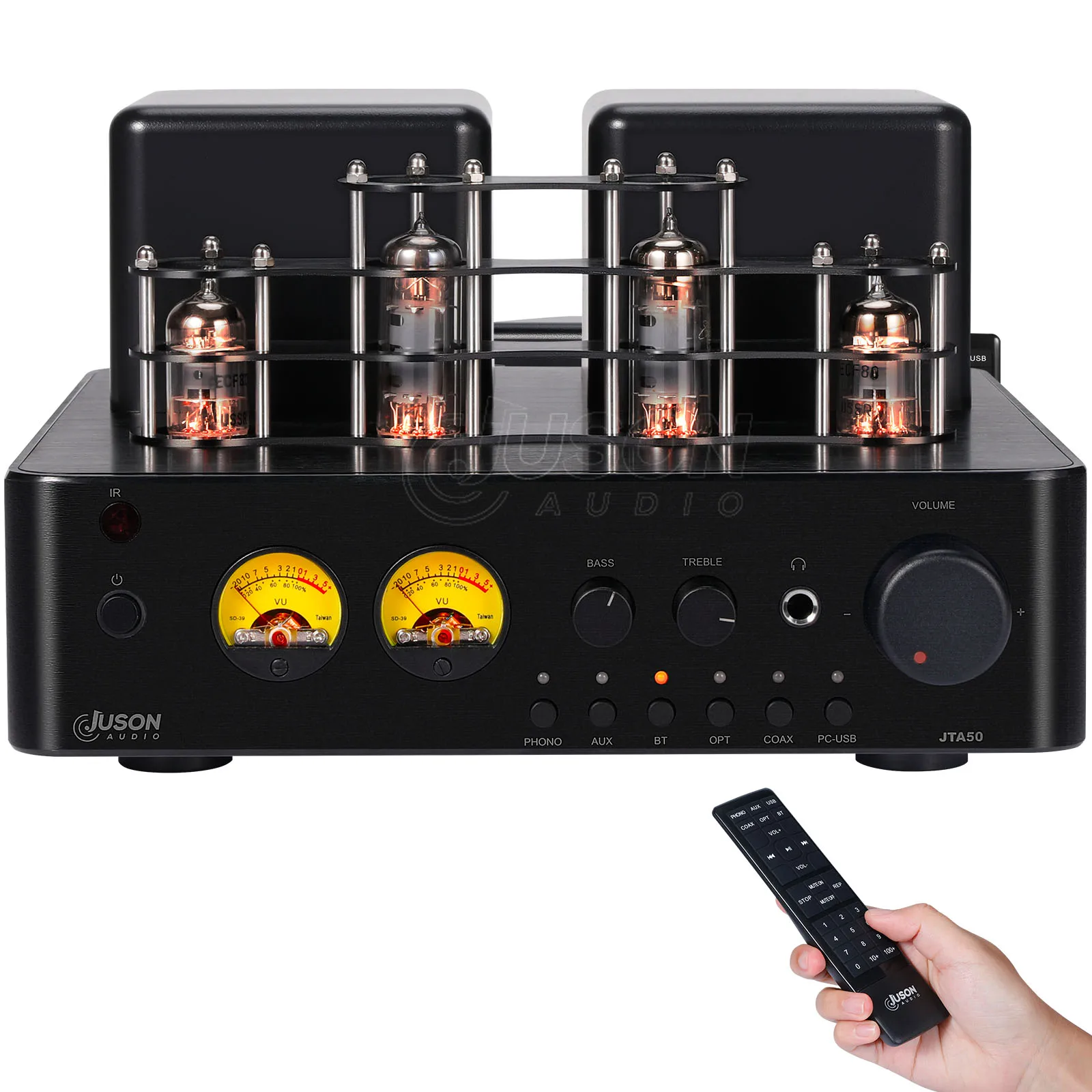 Juson Audio JTA50 Röhren verstärker Hifi Vakuum Blue Tooth Hybrid Stereo Sound USB RCA Opt Remote Phono 2,1 W Kanal für Plattens – Detail 14